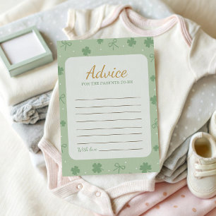 Glücksbringer-Baby-Shower-Ratgeberkarte Einladung