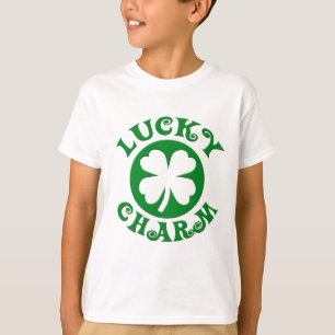 Glücksbringer-grüner/weißer Kreis T-Shirt