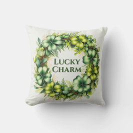 Glücksbringer-Shamrock-Kranz-Wurfkissen Kissen