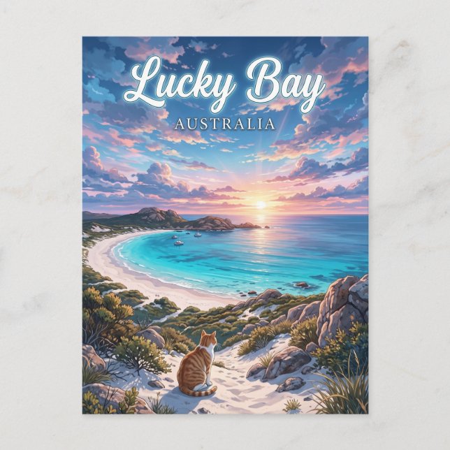 Glücksbucht Australien Postkarte (Vorderseite)