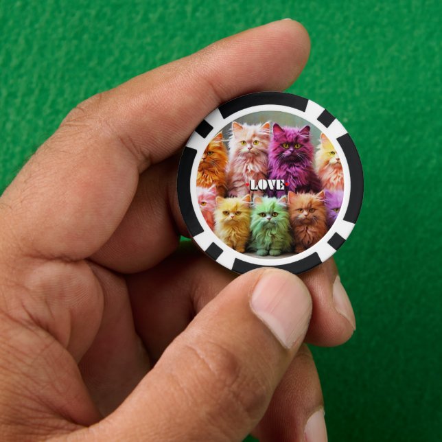 Glückschips für Katzenliebhaber  Pokerchips (Hand)