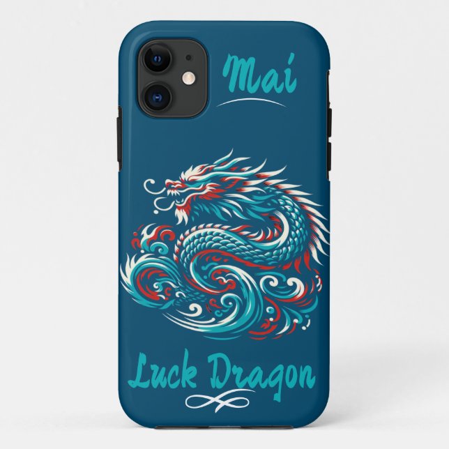 Glücksdrache Anpassbar  Case-Mate iPhone Hülle (Rückseite)