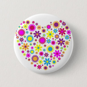 Glückselige Blüten Button