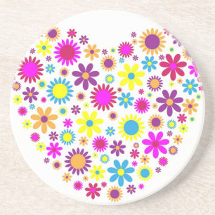 Glückselige Blüten Getränkeuntersetzer