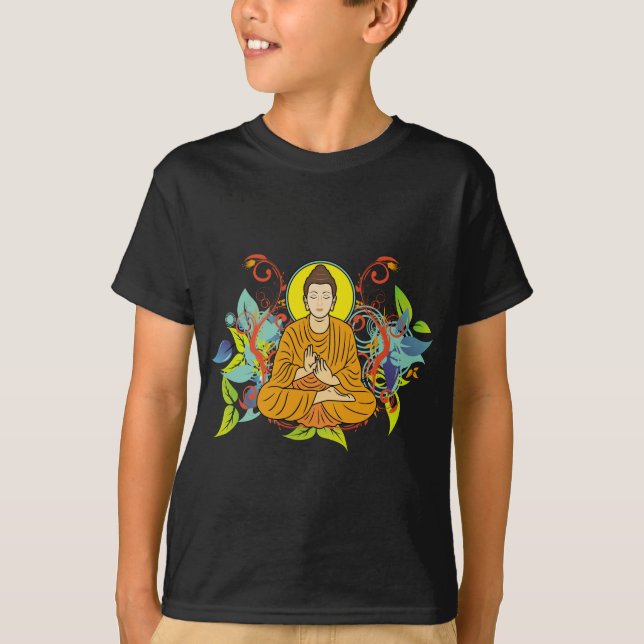 Glückseliger Buddha T-Shirt (Vorderseite)