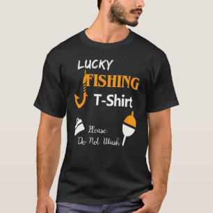Glücksfischen Nicht waschen Vintage-Angeln T-Shirt