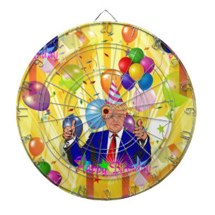 Glücksgeburtstag Donald Trump Dartscheibe