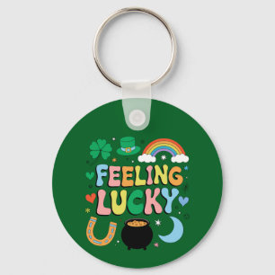 Glücksgefühl St. Patricks Day Charm irischer Shamr Schlüsselanhänger