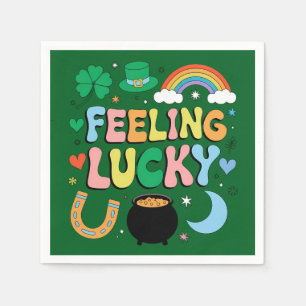 Glücksgefühl St. Patricks Day Charm irischer Shamr Serviette