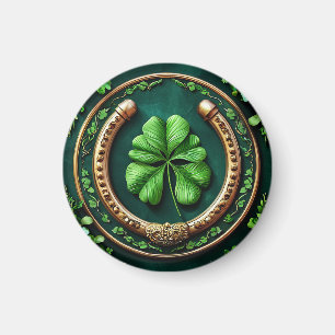 🍀 Glückshufeisen-Kleeblatt-Amulett Glückliches De Magnet