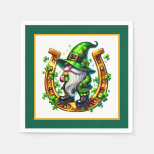 Glückshufeisen Kobold St. Patrick's Day Serviette