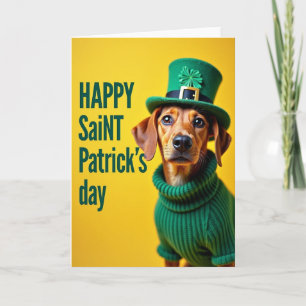 Glückshund St. Patricks Tag Karte
