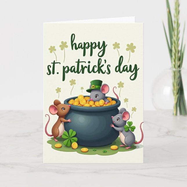 Glückskäfer St. Patricks Day Karte (Vorderseite)