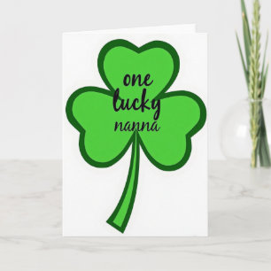 Glückskarte für Nanna Shamrock Karte