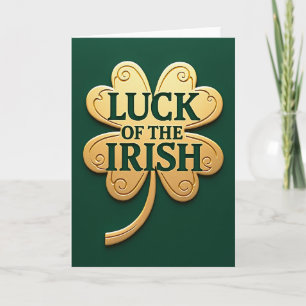Glückskarte mit Irischer Shamrock-Karte Karte