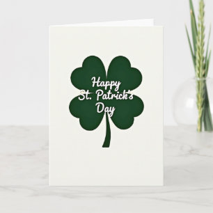 Glückskarten zum St. Patrick's Day mit vierblättri Karte