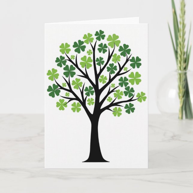 Glückskartenkunstbaum Karte (Vorderseite)