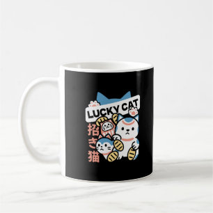 Glückskatze-Kunst – Maneki Neko mit Goldmünze Kaffeetasse