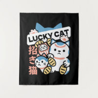 Glückskatze-Kunst – Maneki Neko mit Goldmünze