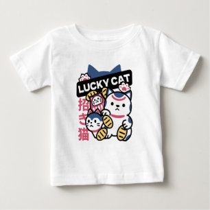 Glückskatze Maneki Neko – Japanische Glückskatze Baby T-shirt