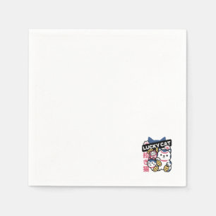 Glückskatze Maneki Neko – Japanische Glückskatze Serviette
