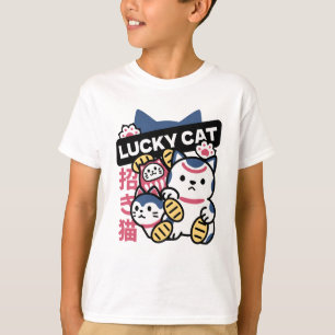 Glückskatze Maneki Neko – Japanische Glückskatze T-Shirt
