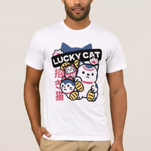 Glückskatze Maneki Neko – Japanische Glückskatze T-Shirt