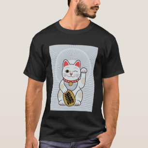 Glückskatze Maneki Neko Japanisches Schicksal Wink T-Shirt