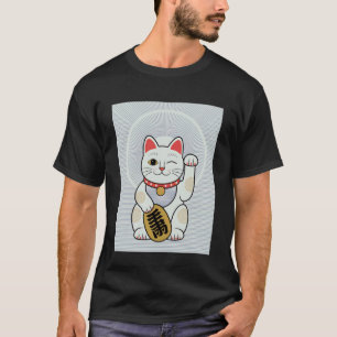 Glückskatze Maneki Neko Japanisches Schicksal Wink T-Shirt