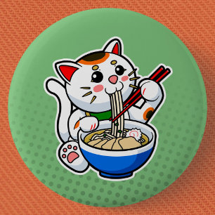 Glückskatze Ramen Button
