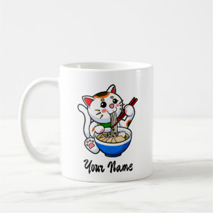 Glückskatze Ramen - Personalisiert Kaffeetasse