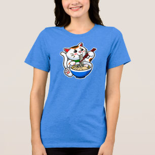 Glückskatze Ramen Tri-Blend Shirt