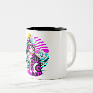 Glückskatze-Trophäe Perfektes Geschenk für Anime-F Zweifarbige Tasse