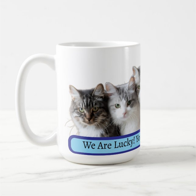 Glückskatzen Bester Papa Kaffeetasse (Links)