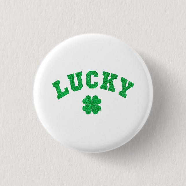 Glücksklee St. Patrick's Day Button (Vorderseite)