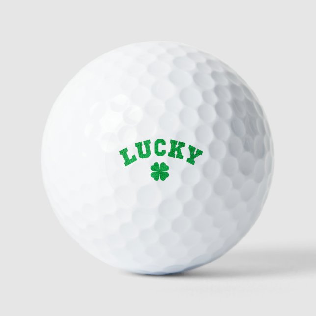 Glücksklee St. Patrick's Day Golfball (Vorderseite)