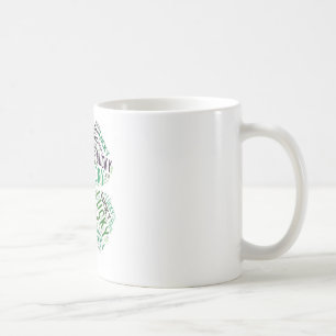 Glücksklee-Wortkunst Kaffeetasse