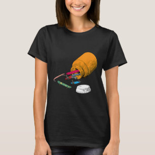 Glückspillen Skateboard Lustiger Skater Liebt Skat T-Shirt