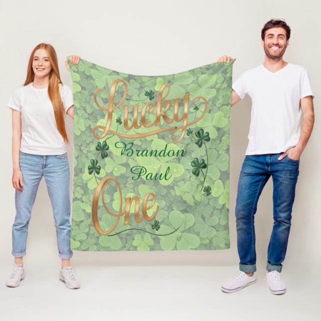 Glückspilz 1. Geburtstagsgeschenk Fleecedecke (Beispiel)