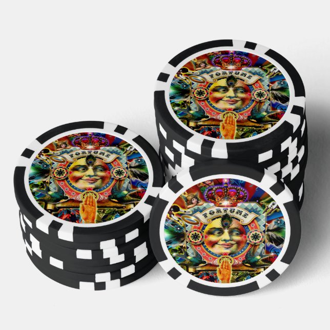 Glücksrad Pokerchips (Stapel)