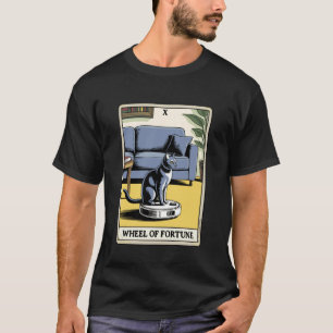 Glücksrad Roboter Staubsauger Lustige Tarot T-Shirt
