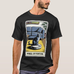Glücksrad Roboter Staubsauger Lustige Tarot T-Shirt