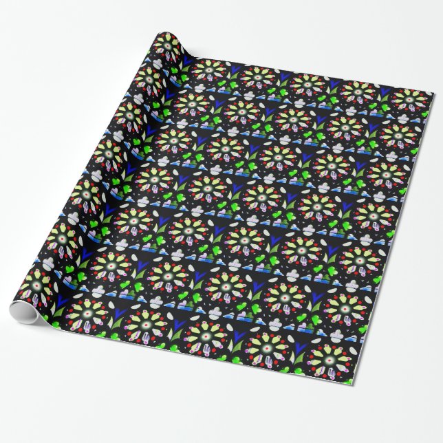 Glücksräder Geschenkpapier (Ungerollt)