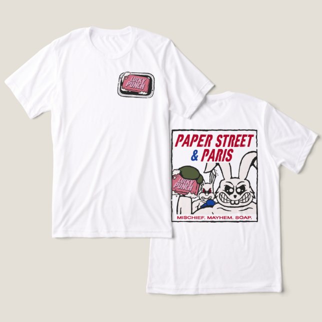 Glücksschlag Boxen Tri-Blend Shirt (Design vorne & hinten)