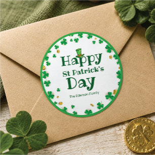 Glücksschleifen-St. Patrick’s Day-Aufkleber Runder Aufkleber