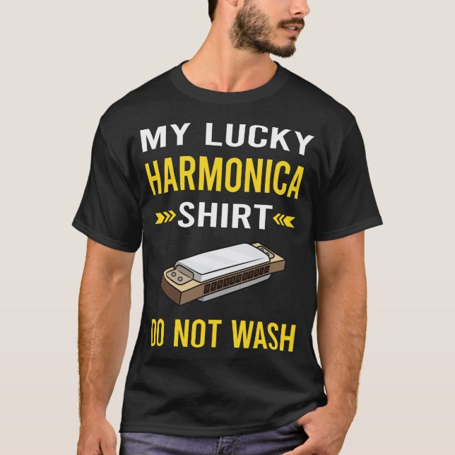 Glücksshirt Harmonika Mundorgel T-Shirt (Vorderseite)