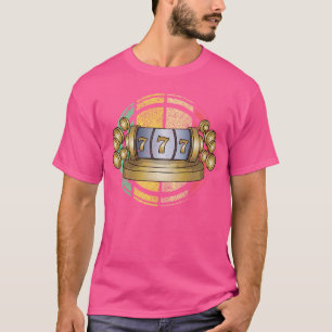 Glücksspiel 777 Glückliches Gaming Lustiges Casino T-Shirt