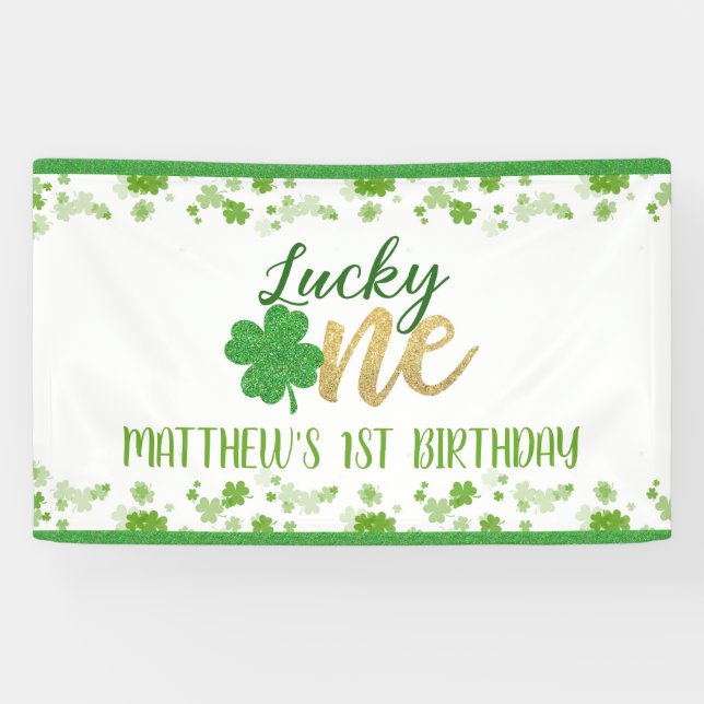 Glücksspiel Ein erster Geburtstag Banner (Horizontal)