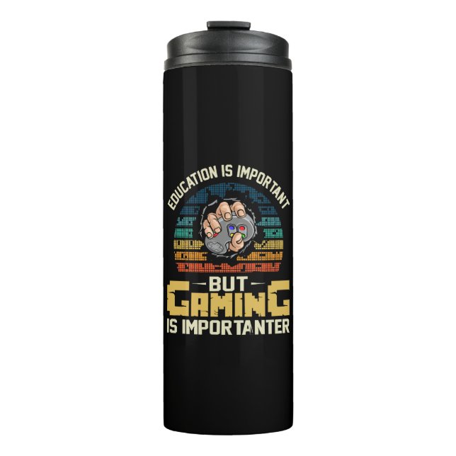 Glücksspiel ist wichtig thermosbecher (Vorderseite)