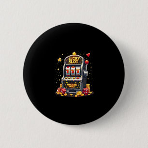 Glücksspiel-Liebhaber aus Las Vegas Glücklicher Sp Button